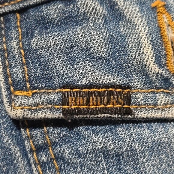 VTG Distressed Cropped Denim Jacket SzM Roebucks Work Chore Barn Coat Corduroy - Picture 5 of 15